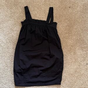 Everlane black poplin bubble dress with pockets